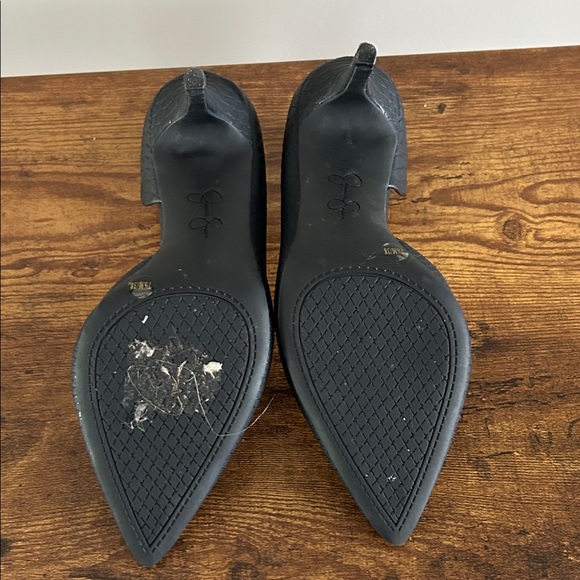 Jessica Simpson Black Textured Heels size 7.5 - Picture 4 of 4
